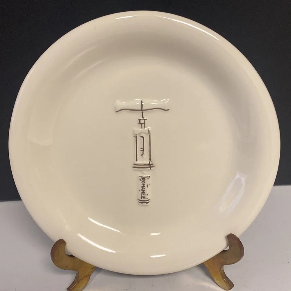 Williams Sonoma Corkscrew Porcelain 6”D Plates Set of Six